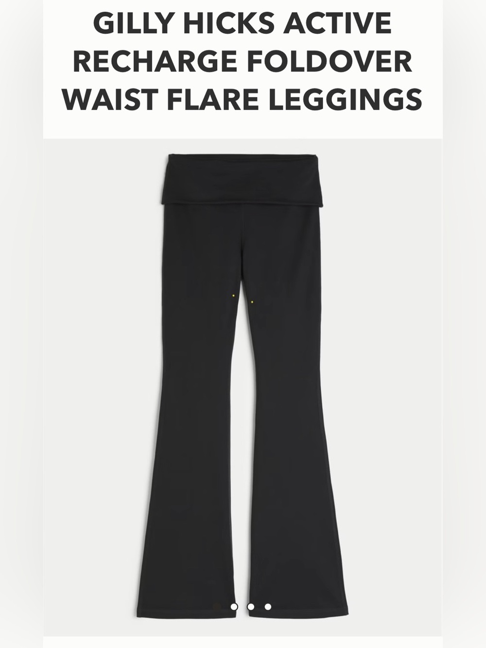 Gilly Hicks Active Recharge Foldover Waist Flare Leggings; Size XS Short
